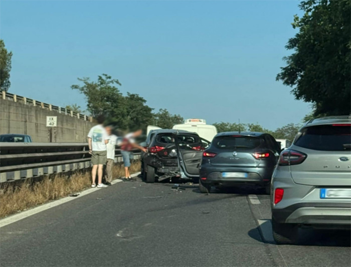 l'incidente sulla Pontina, ad Aprilia