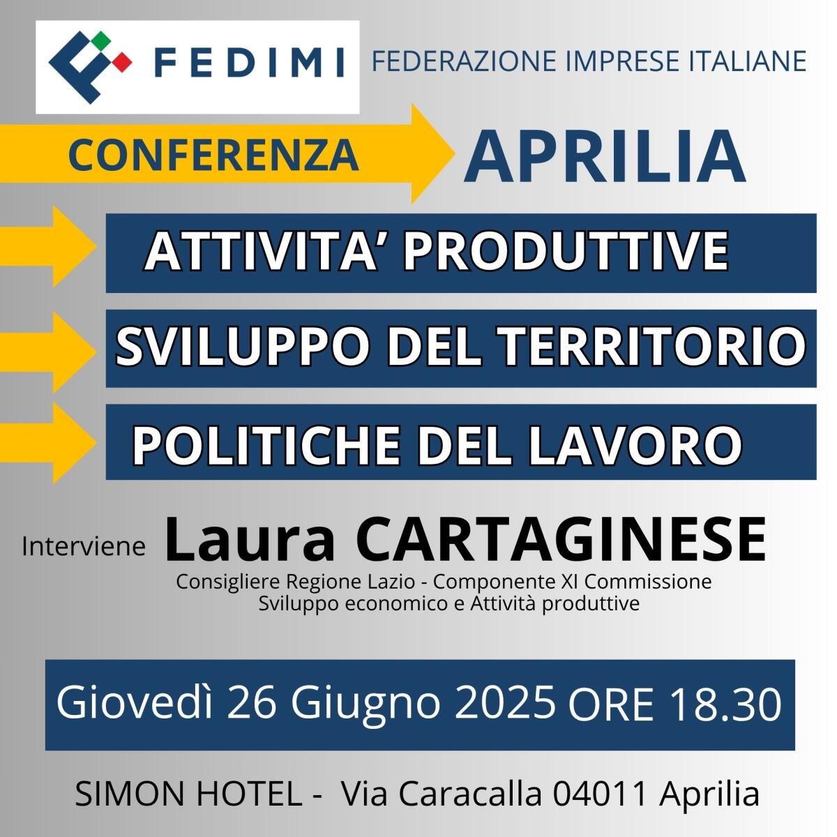 Sviluppo del territorio e politiche del lavoro, l'incontro ad Aprilia - 