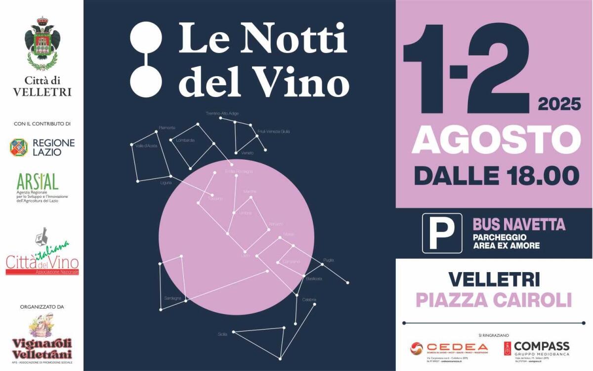 “Le Notti del Vino”: a Velletri, in Piazza Cairoli, enogastronomia, arte e spettacolo. - 