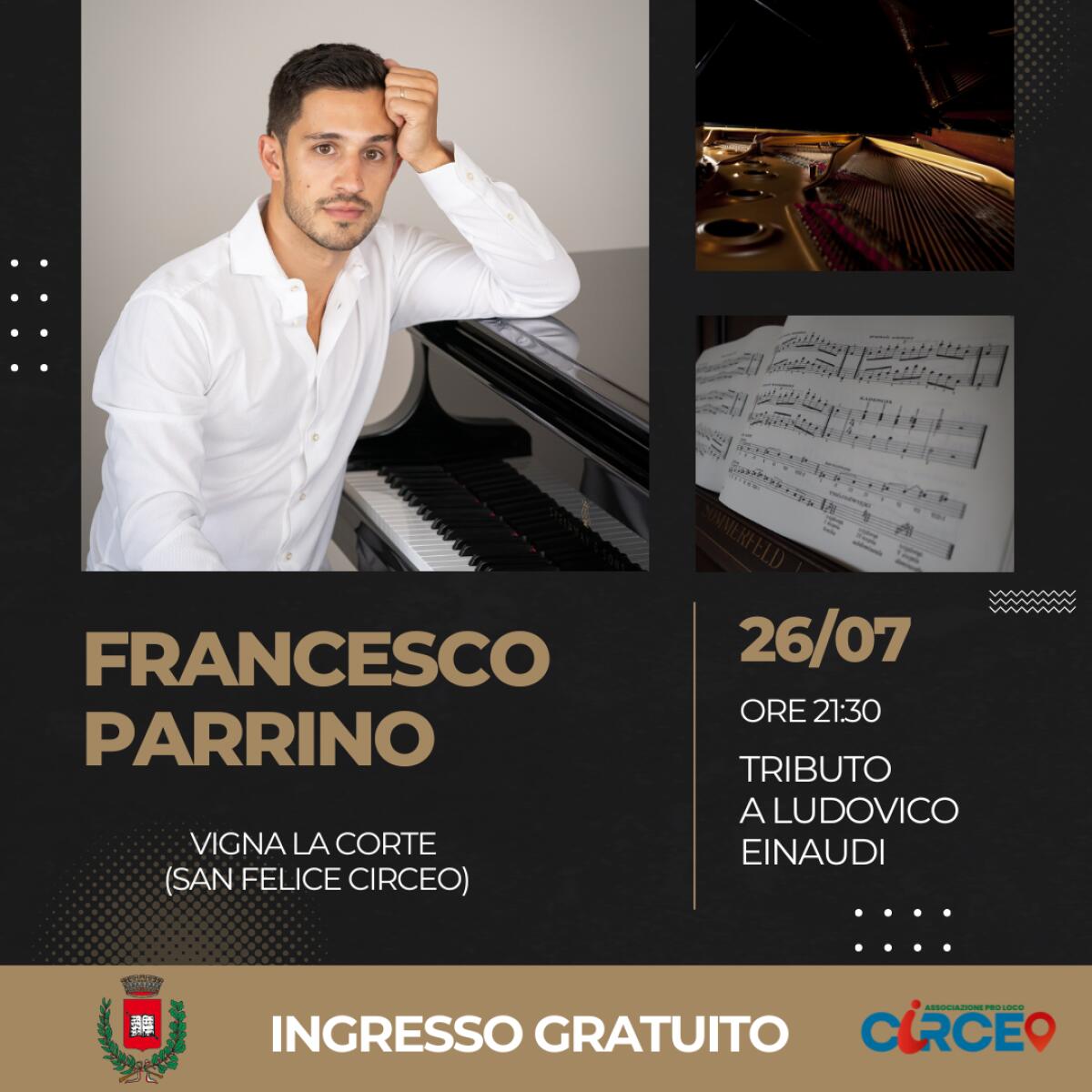 A San Felice Circeo il pianista Francesco Parrino e le musiche di Einaudi - 