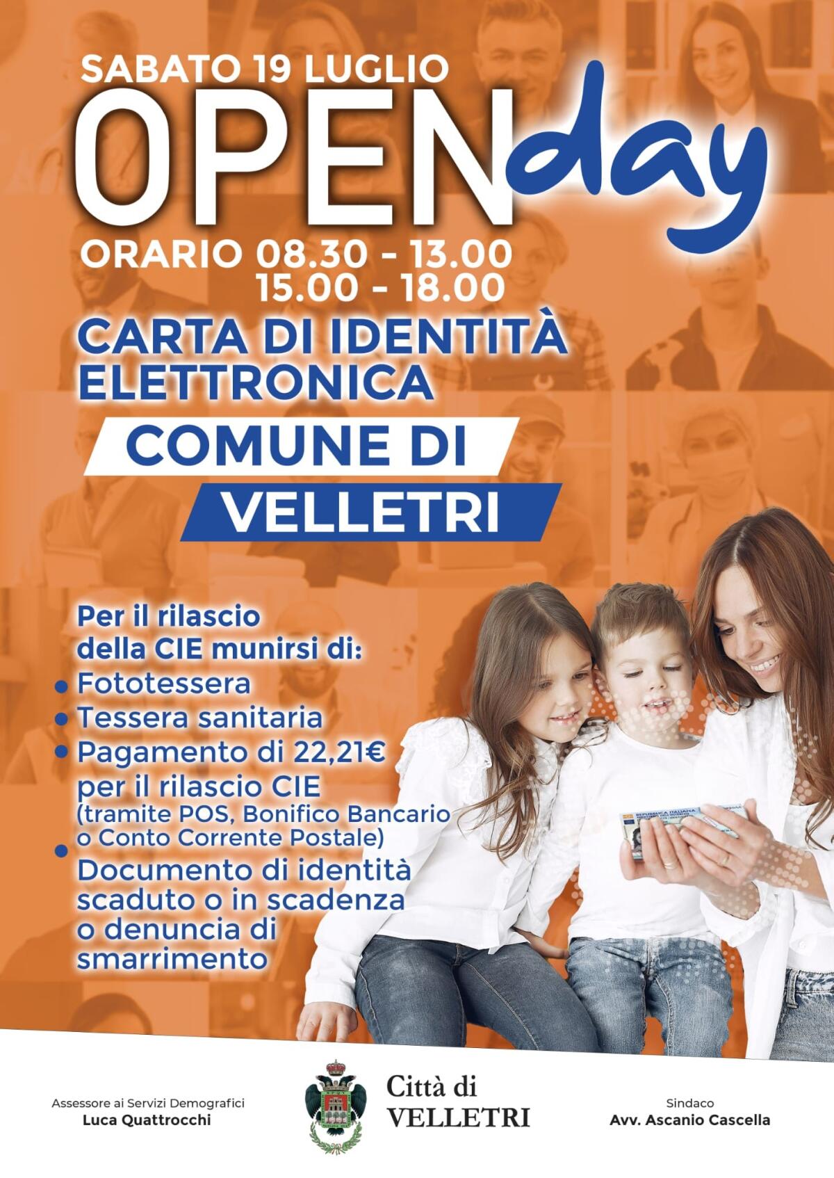 Carta di identità elettronica: Open day a Velletri - 