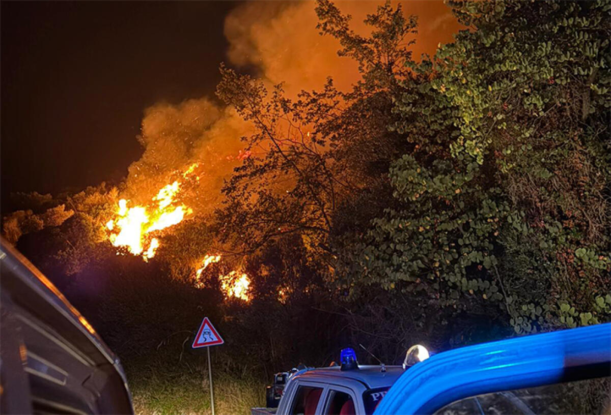 Altra nottata di fiamme sui Monti Lepini, tra Sermoneta e Bassiano. - 