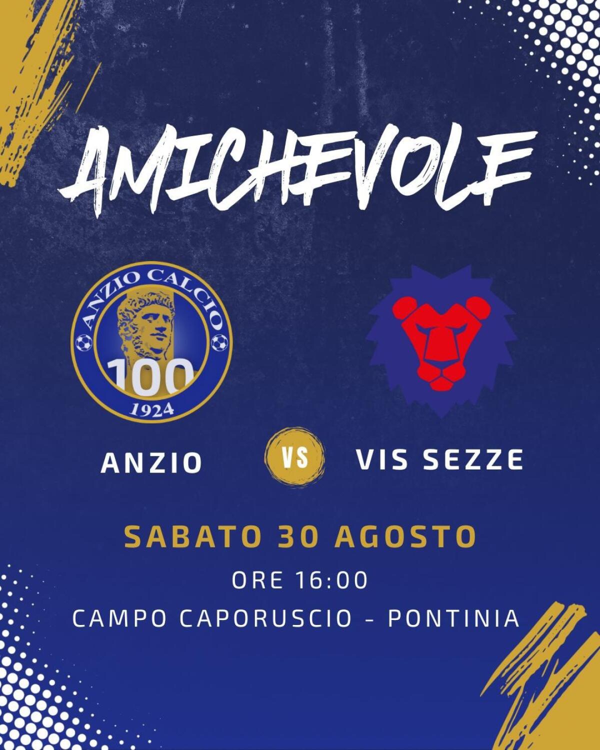 Calcio di serie D, al “Caporuscio” di Pontinia l’amichevole tra l’Anzio e la Vis Sezze. - 