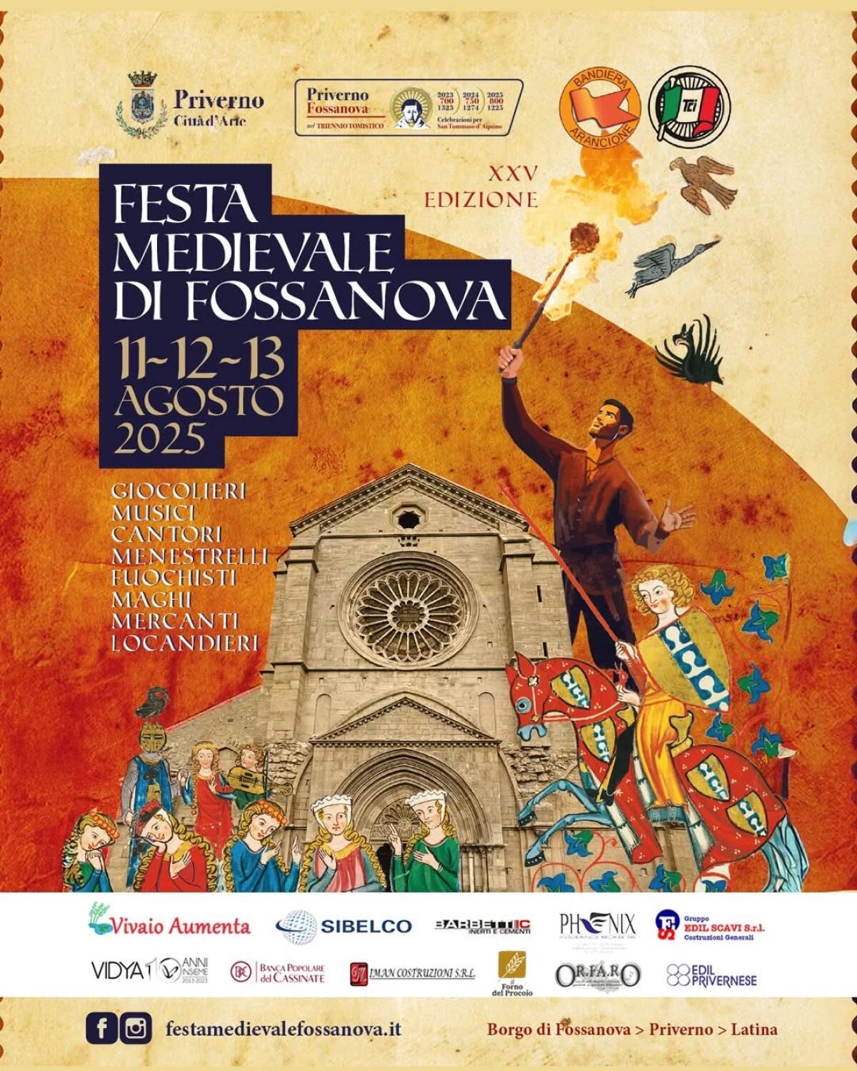 Dall’11 al 13 agosto la XXV edizione della “Festa Medievale di Fossanova”. - 