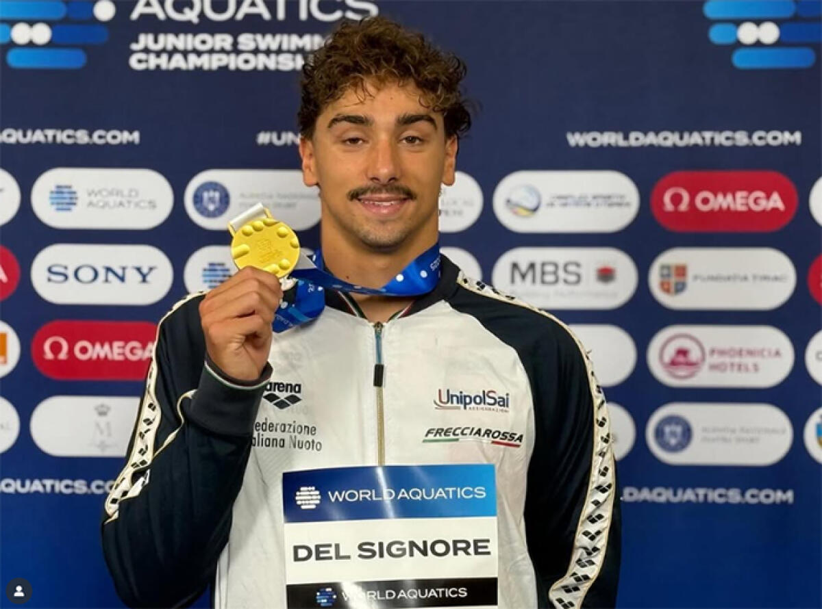 Dalla Rari Nantes Aprilia al tetto del mondo: Daniele Del Signore conquista l’oro nei 50 dorso ai Mondiali Junior di Otopeni. - 