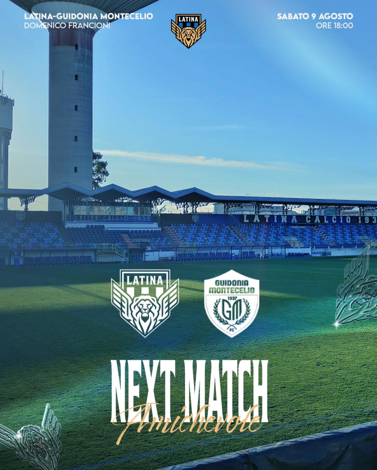 Calcio di Lega Pro, al “Domenico Francioni” il test del Latina contro il Guidonia Montecelio. - 