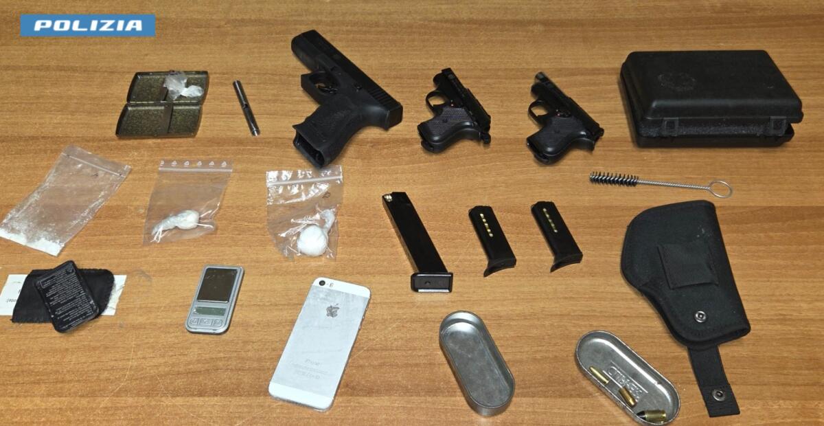 Cocaina e pistole, arrestato un uomo di Latina - 