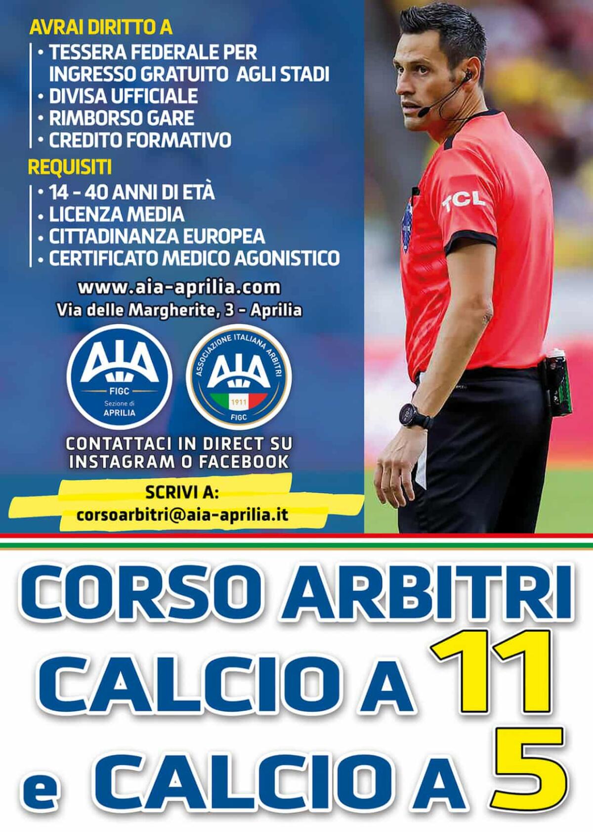 La sezione Arbitri di Aprilia organizza due giornate di “Open Day”. - 