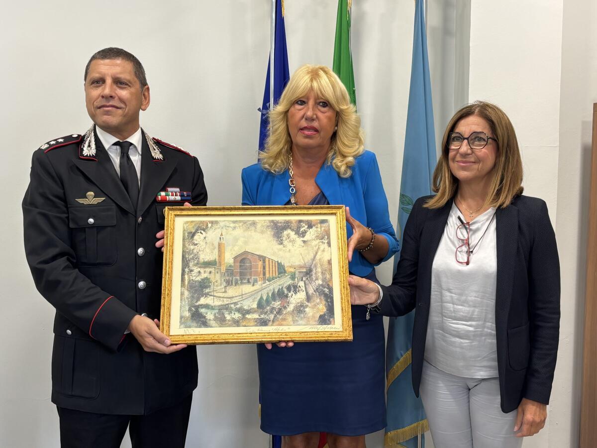 Il tenente colonnello Paolo Guida saluta Aprilia, l'incontro in Comune con la Commissione Straordinaria - 