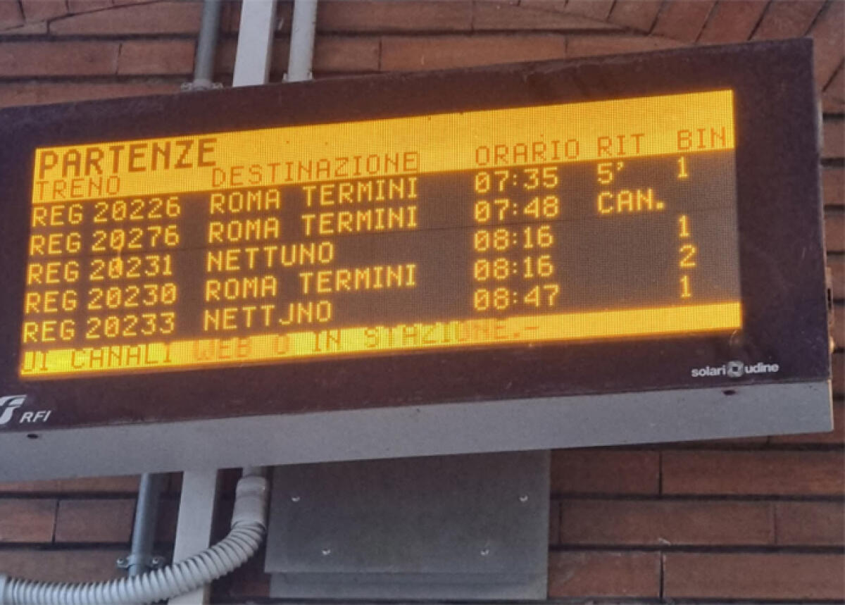 Treno cancellato questa mattina sulla Nettuno-Roma, disagi per i pendolari. - 