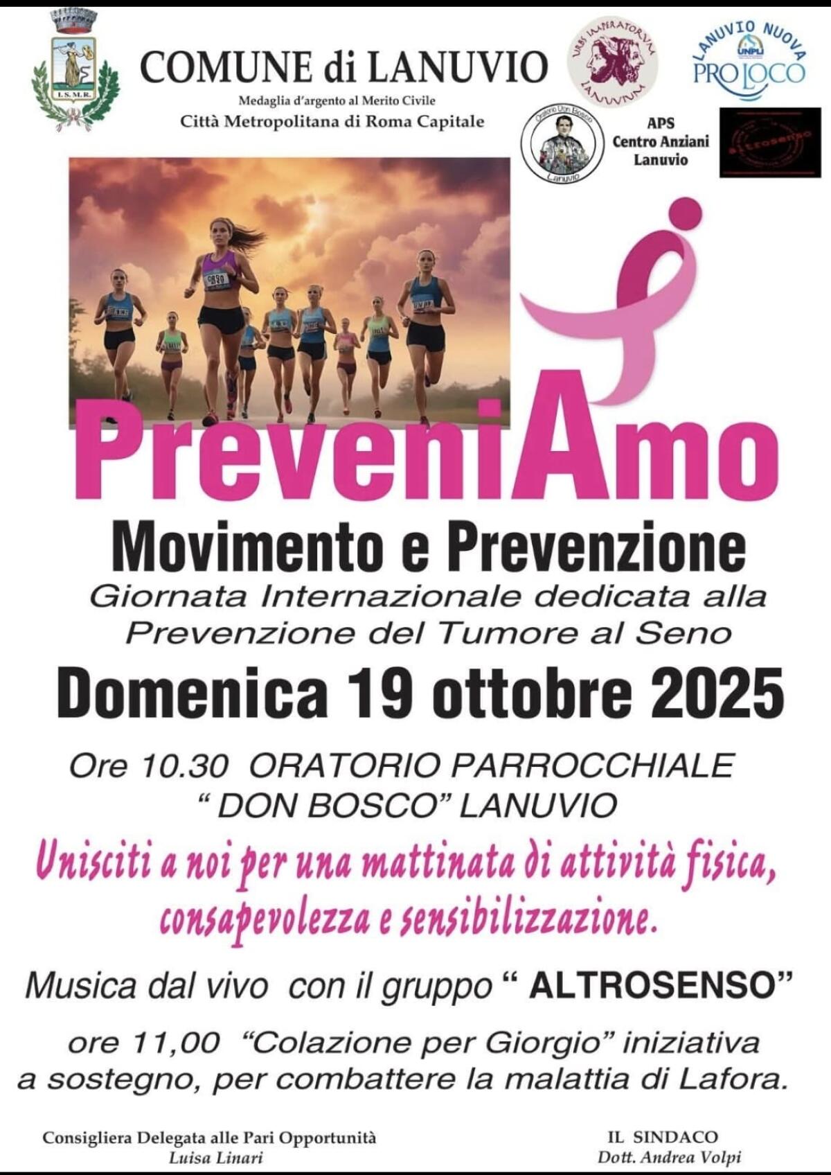 PreveniAmo – Movimento e Prevenzione, a Lanuvio domenica 19 ottobre - 