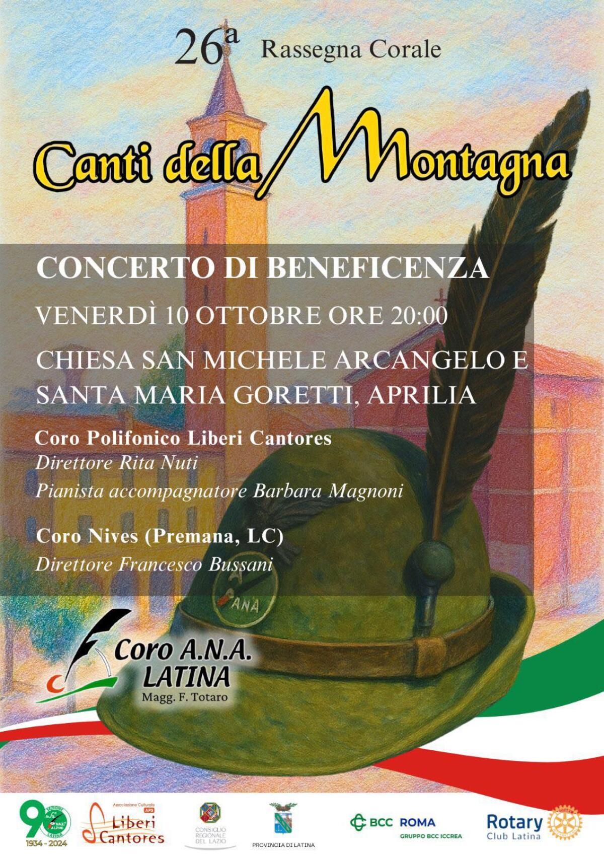 Aprilia - Concerto dei Liberi Cantores per la rassegna "Canti della Motagna" - 