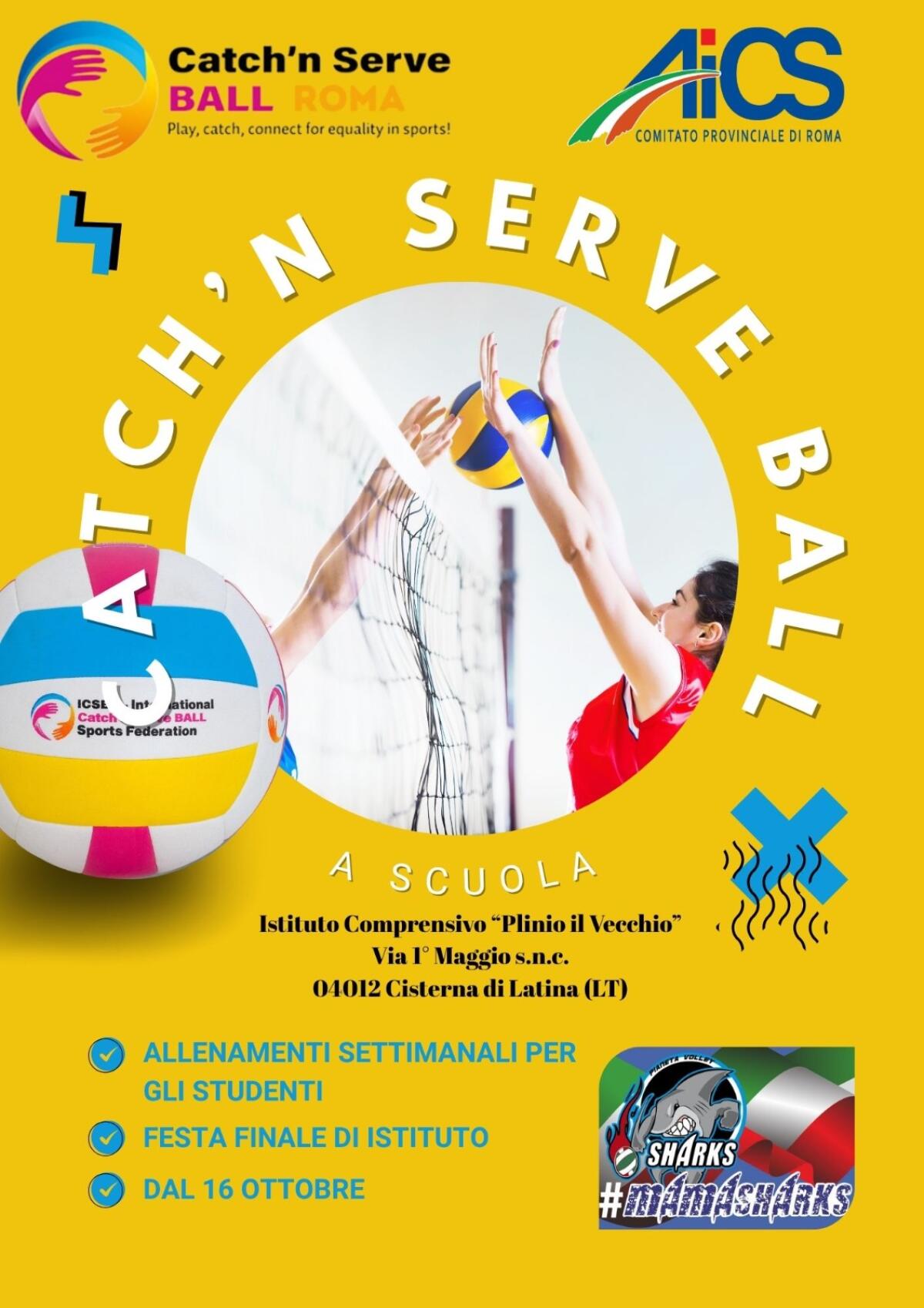 Le Mamasharks di Aprilia portano il catch’n serve ball tra i banchi di scuola. - 