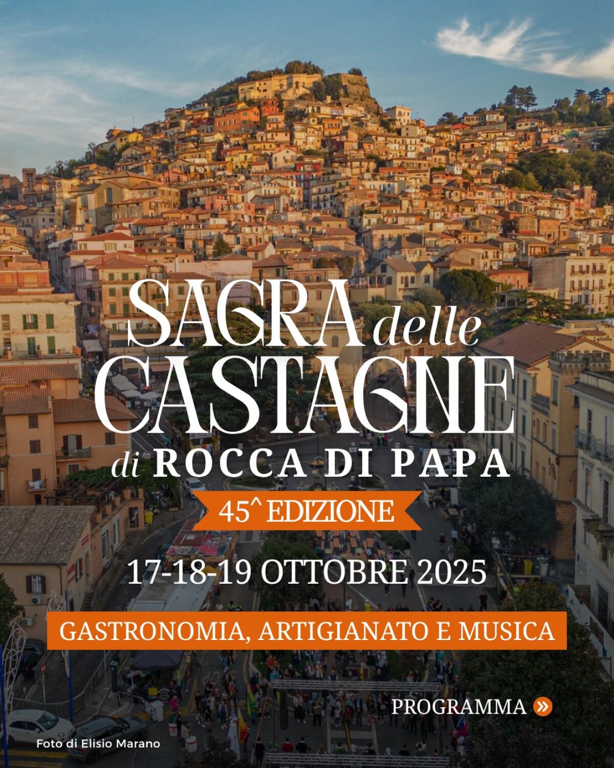 A Rocca di Papa questo fine settimana la 45esima ”Sagra delle Castagne”. Michele Zarrillo in concerto! - 