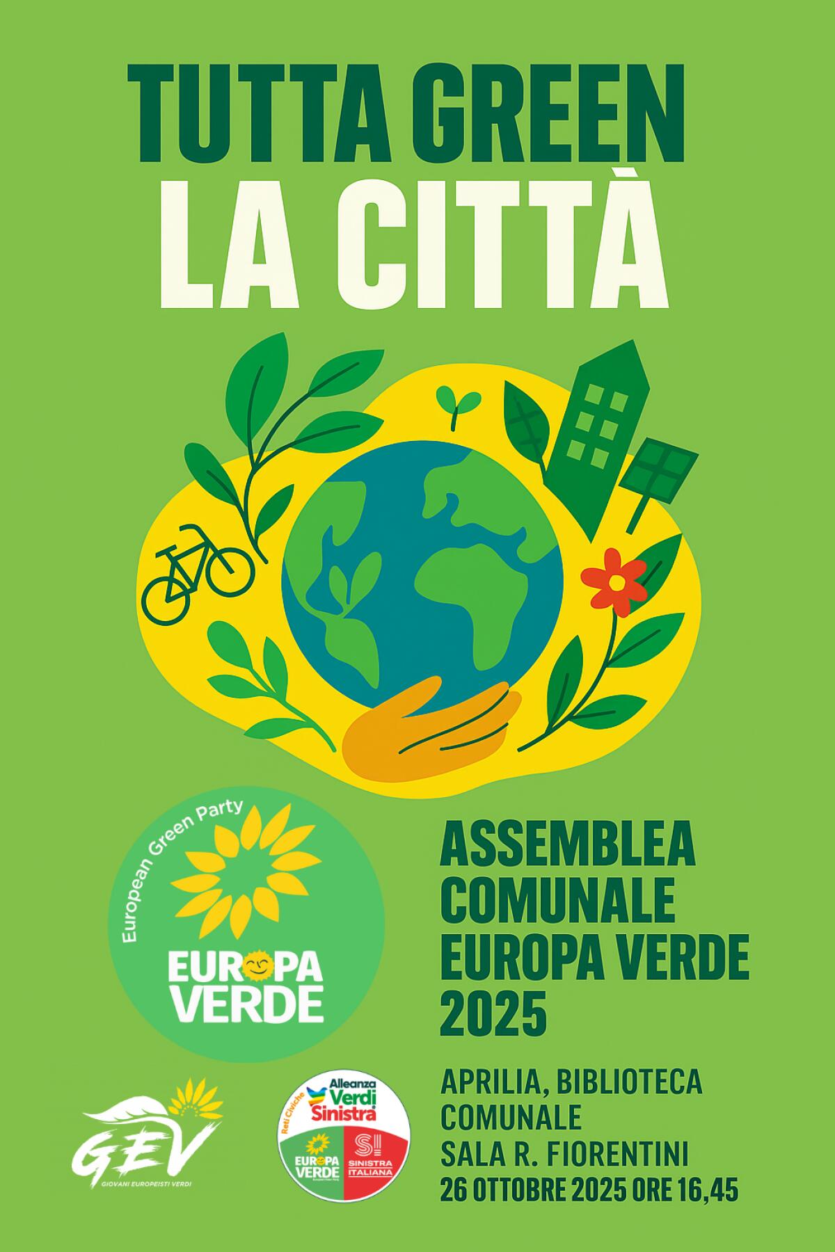 “Tutta Green la Città”, domenica l’Assemblea Comunale di Europa Verde Aprilia. - 