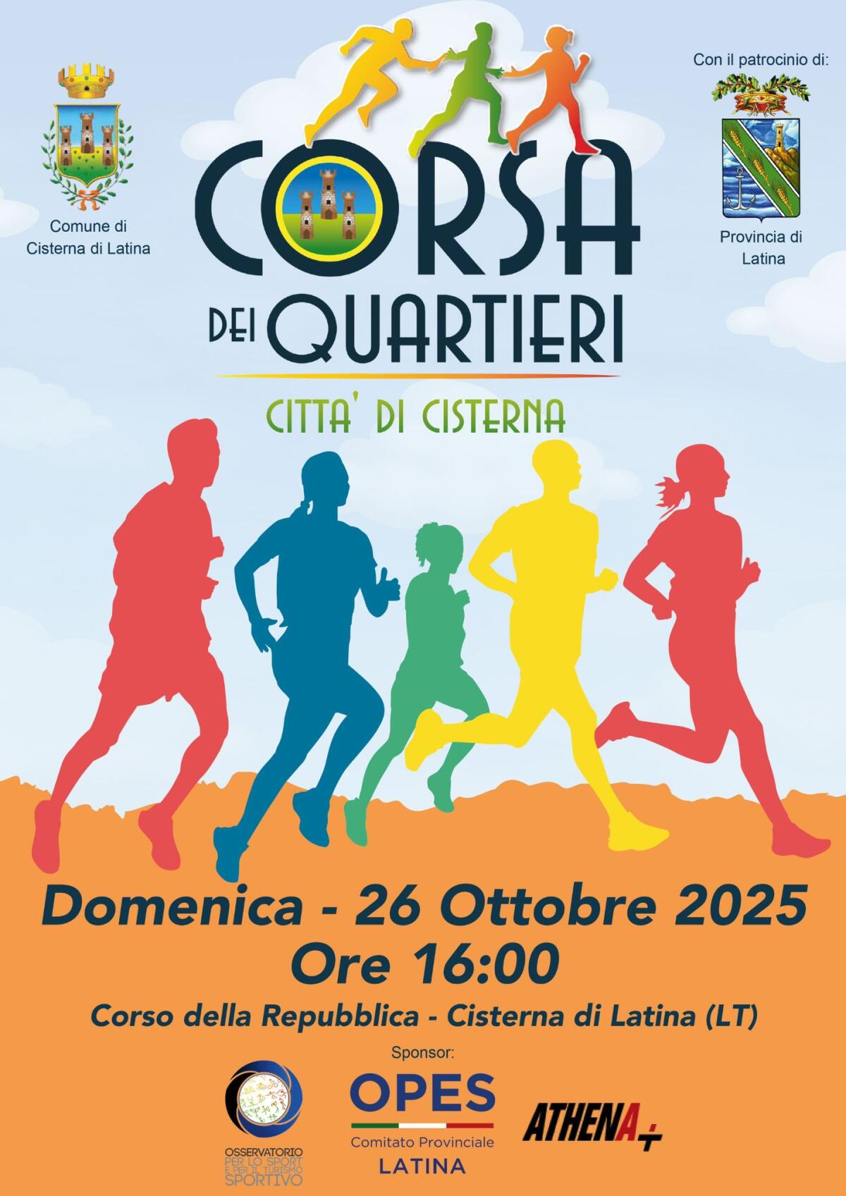 Questa domenica a Cisterna torna la “Corsa dei quartieri”, sfida podistica non competitiva a squadre. - 