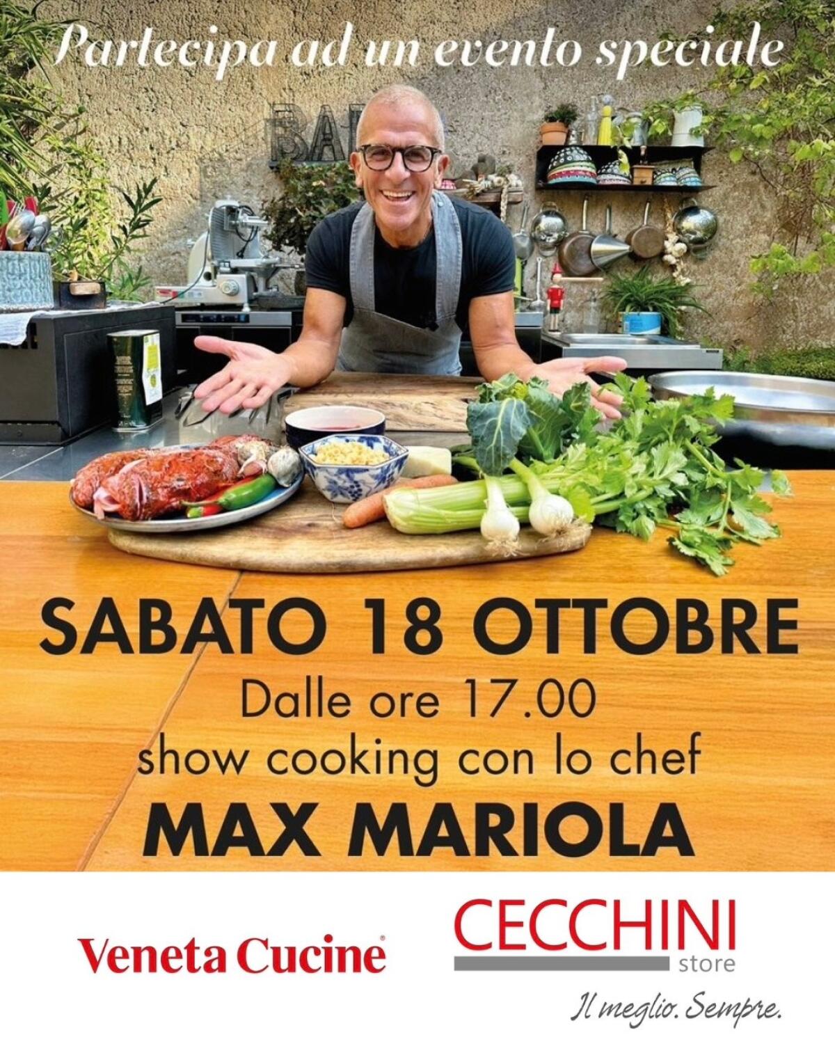 Aprilia, lo chef Max Mariola ospite del “Cecchini Store” per uno speciale Show cooking. - 