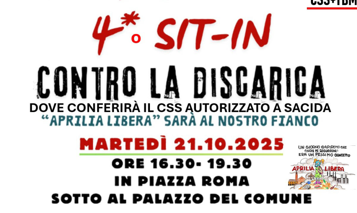 Quarto sit-in contro la discarica di Aprilia oggi alle 16.30 - 