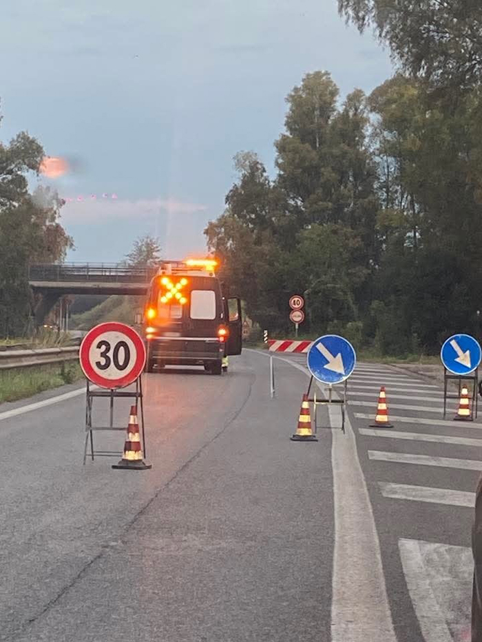 Lavori sulla Pontina, all'altezza di Borgo Piave (foto dal web)
