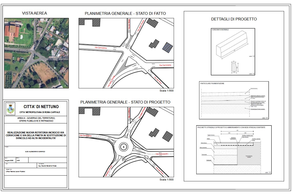 il progetto per la rotonda di via Cervicione