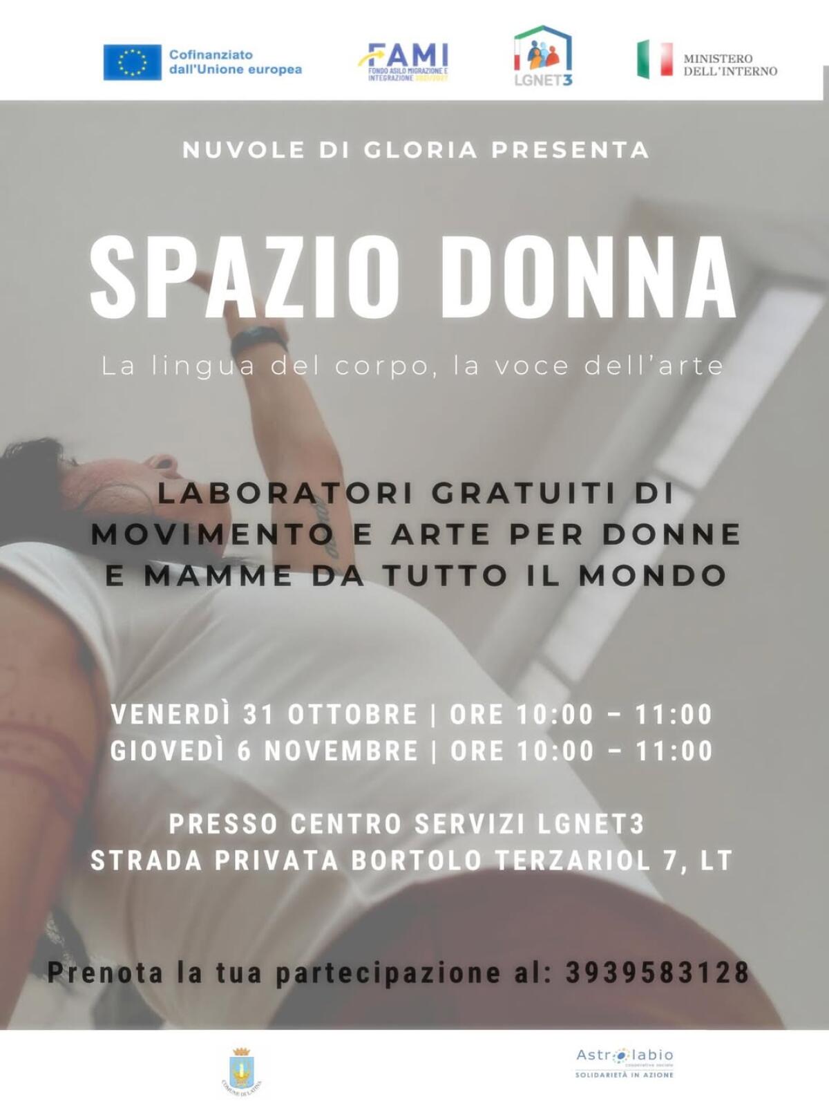 “Spazio Donna”: a Latina un nuovo evento gratuito di arte e creatività dedicato alle donne. - 