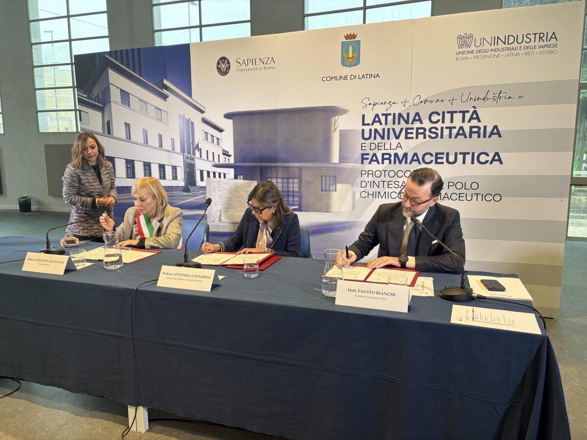 Protocollo d’intesa tra Sapienza, Comune di Latina e Unindustria - 