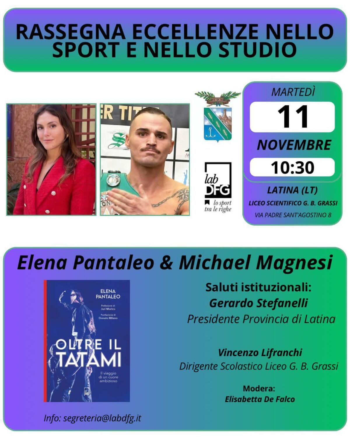 Eccellenze nello sport e nello studio: incontro al G.B. Grassi di Latina con Elena Pantaleo e Michael Magnesi - 