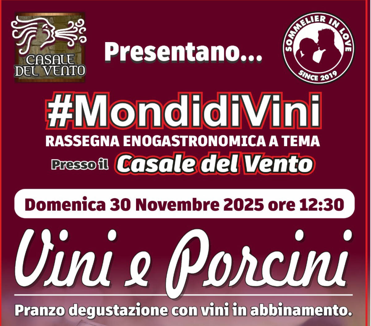 Aprilia - MondidiVini, domenica 30 novembre l'appuntamento è con "Vini e Porcini" - 