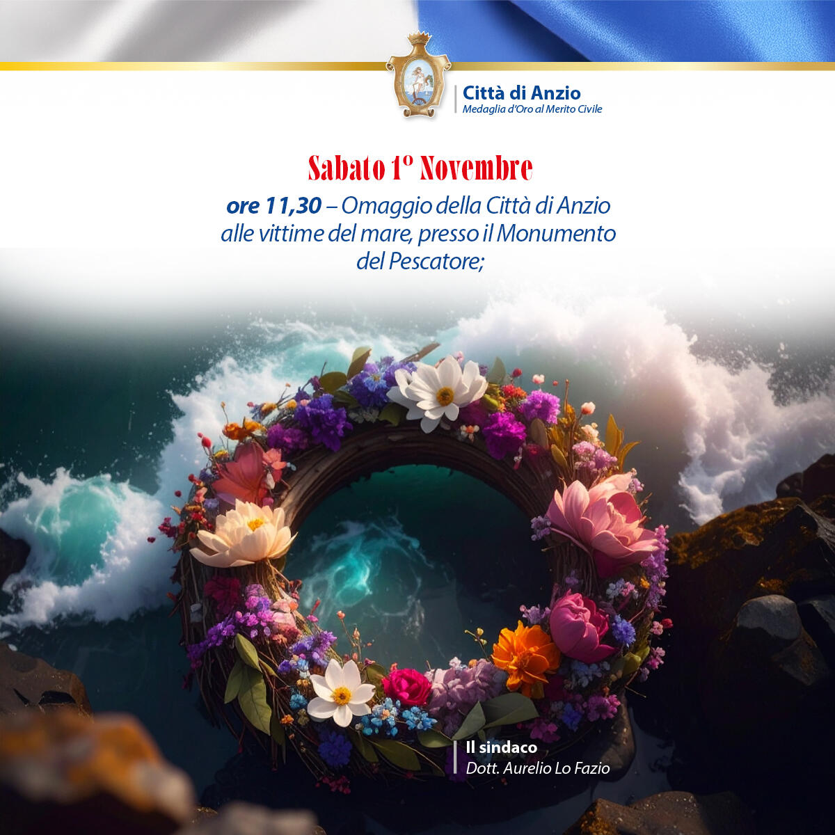 Ad Anzio l’omaggio al Monumento del Pescatore. - 