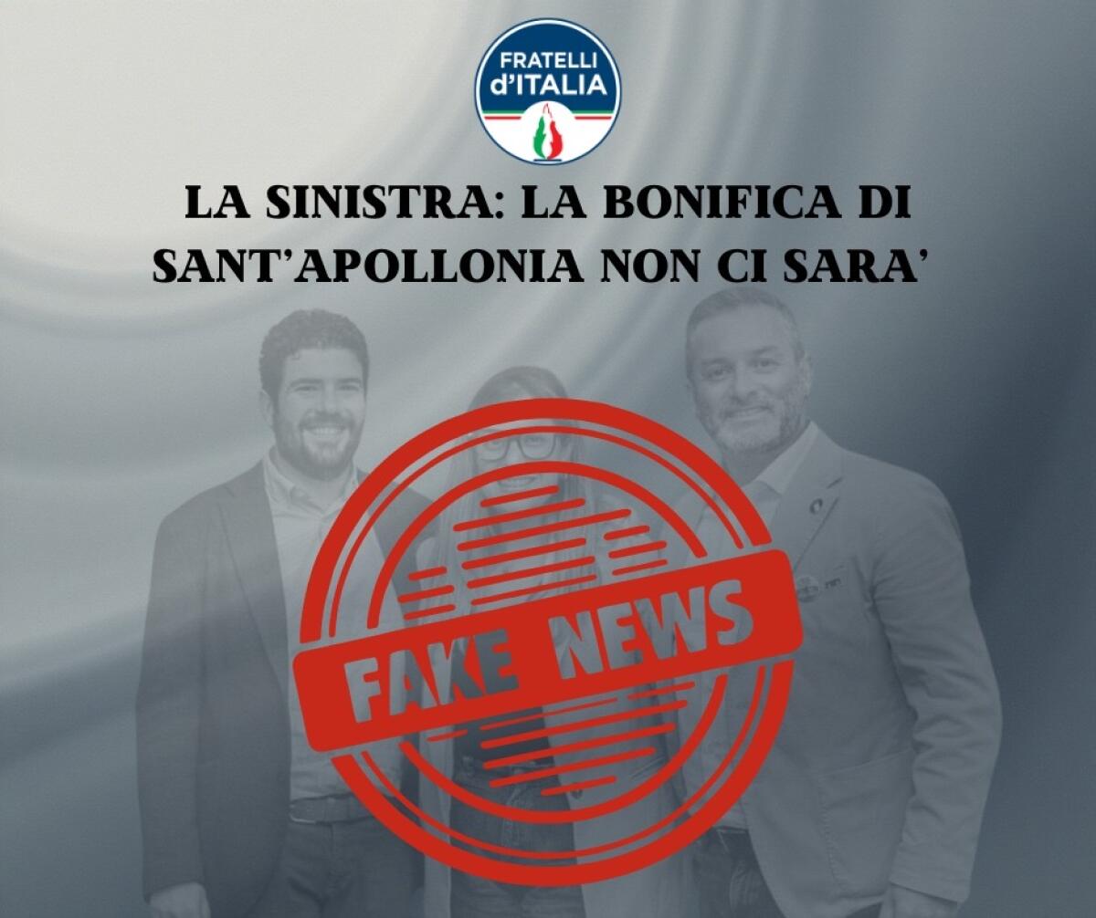 Aprilia, 7 milioni di euro per la bonifica di Sant’Apollonia. Fratelli d’Italia replica al centrosinistra e conferma: “i soldi sono stati “prenotati”. - 