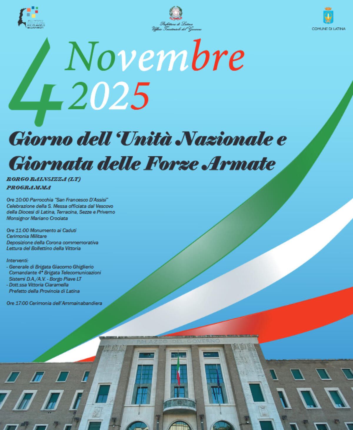 Forze Armate, celebrazioni di Prefettura e Comune a Borgo Bainsizza - 