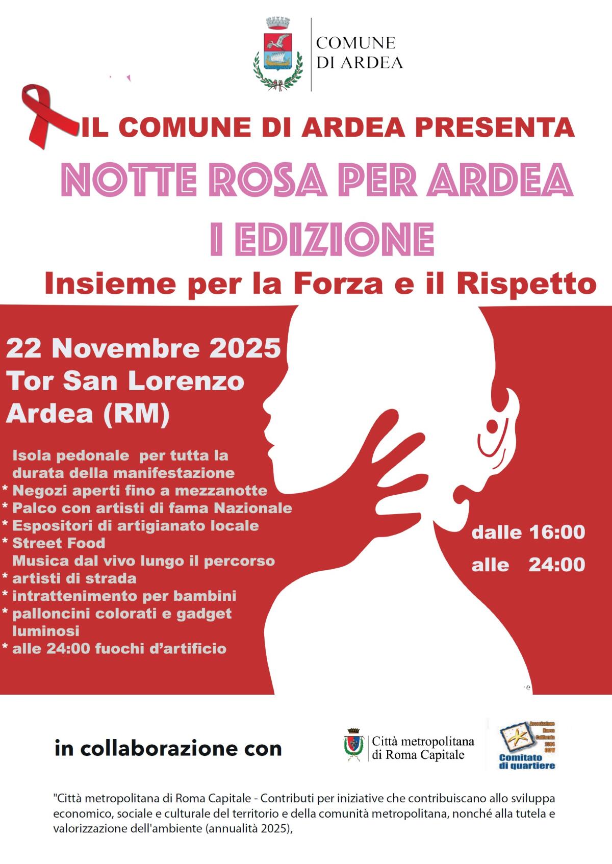 “Notte Rosa per Ardea”: questo sabato sera a Tor San Lorenzo la manifestazione contro la violenza di genere. - 
