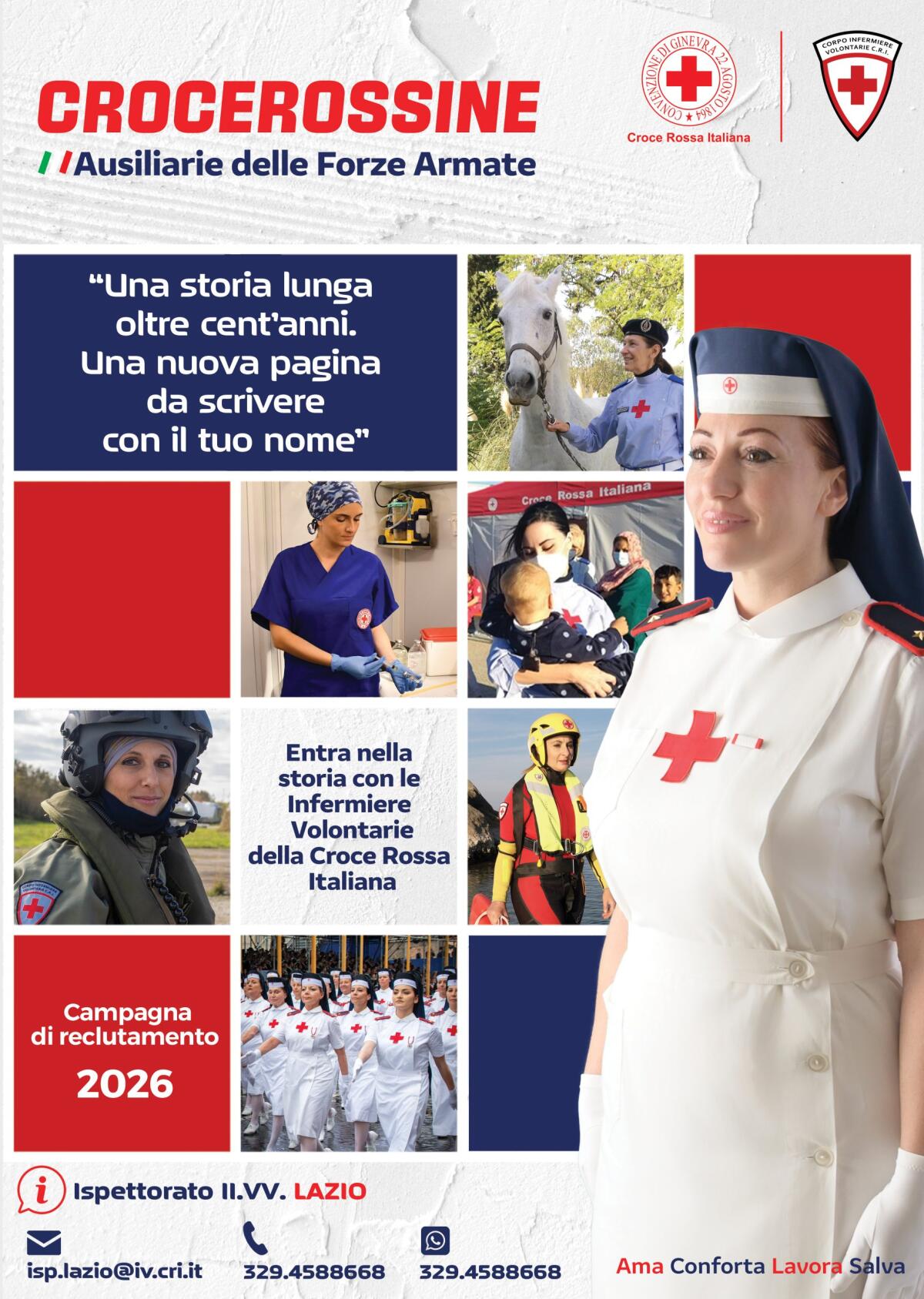 Lazio, al via la Campagna di Reclutamento 2026 delle Infermiere Volontarie della Croce Rossa Italiana. - 