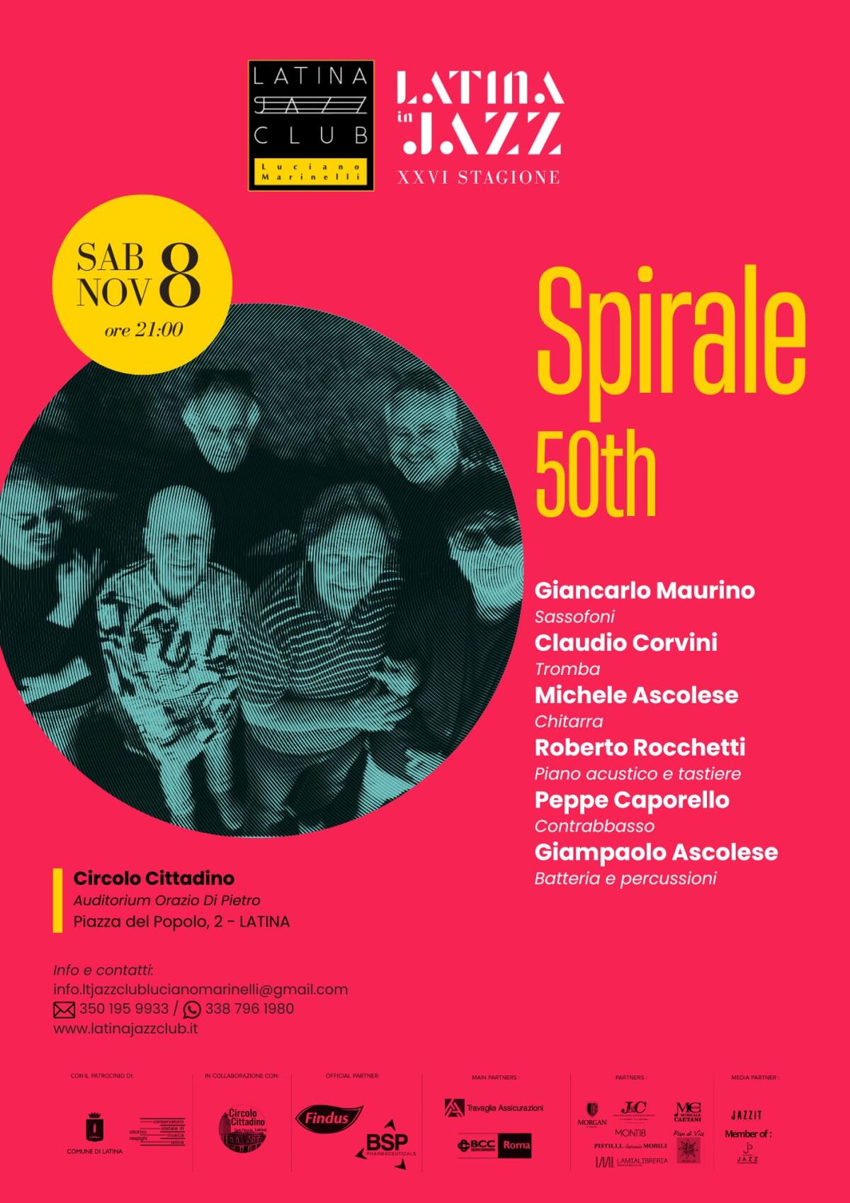 Latina Jazz Club Luciano Marinelli, secondo appuntamento sabato 8 novembre - 