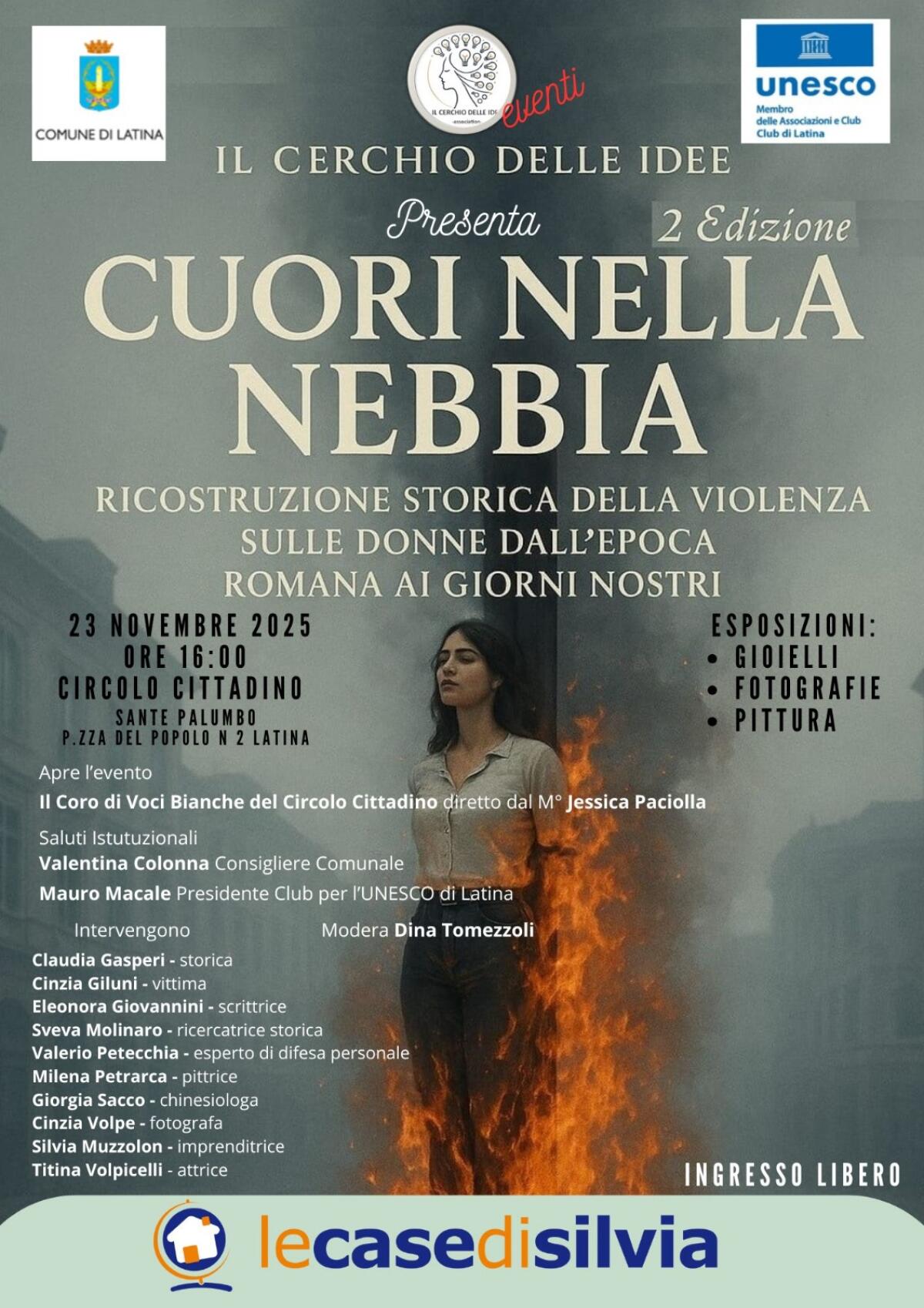 “Cuori nella Nebbia”, per non dimenticare la voce delle donne. L’evento al Circolo Cittadino di Latina. - 