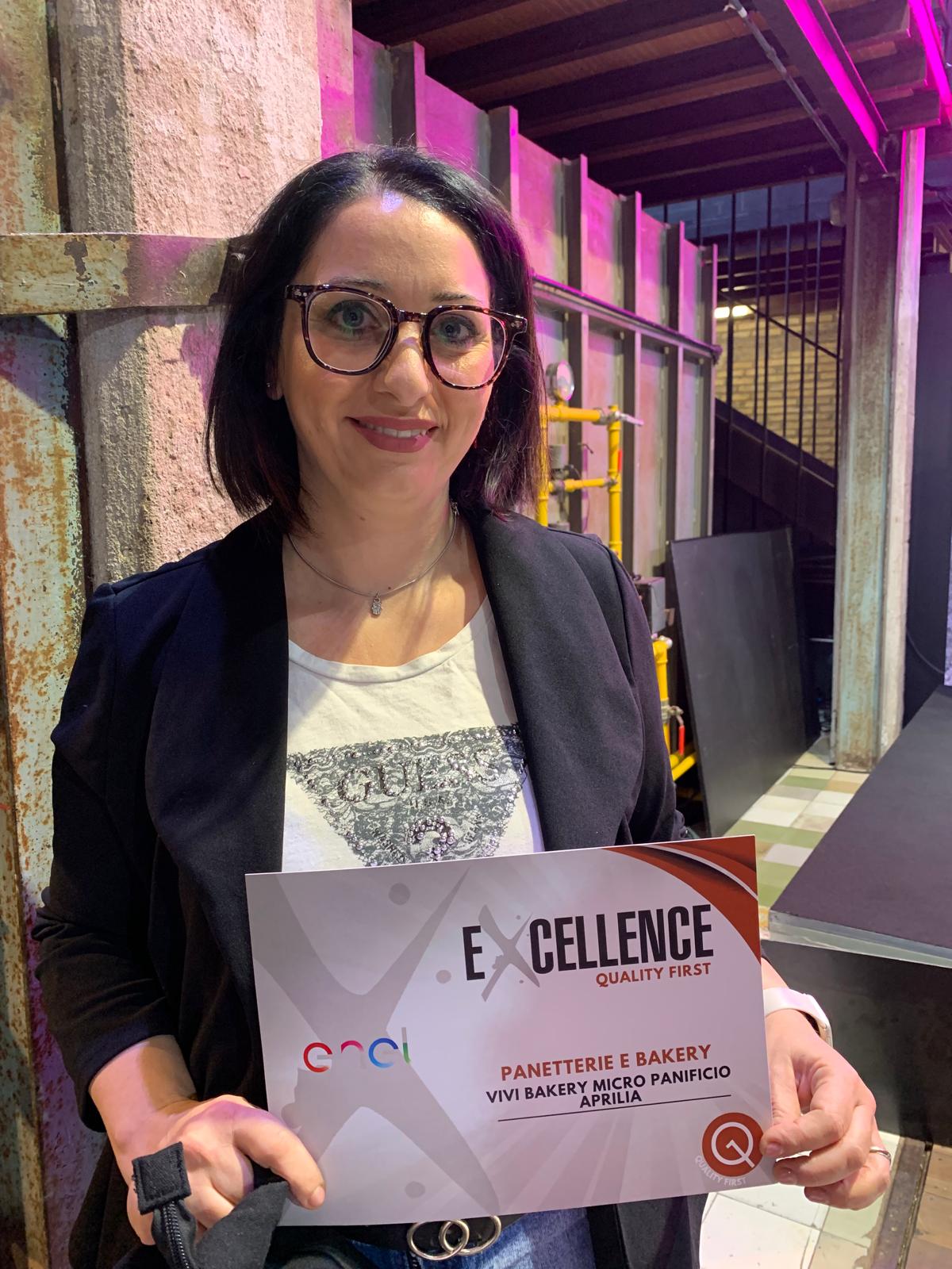 Viviana Falciano durante la premiazione