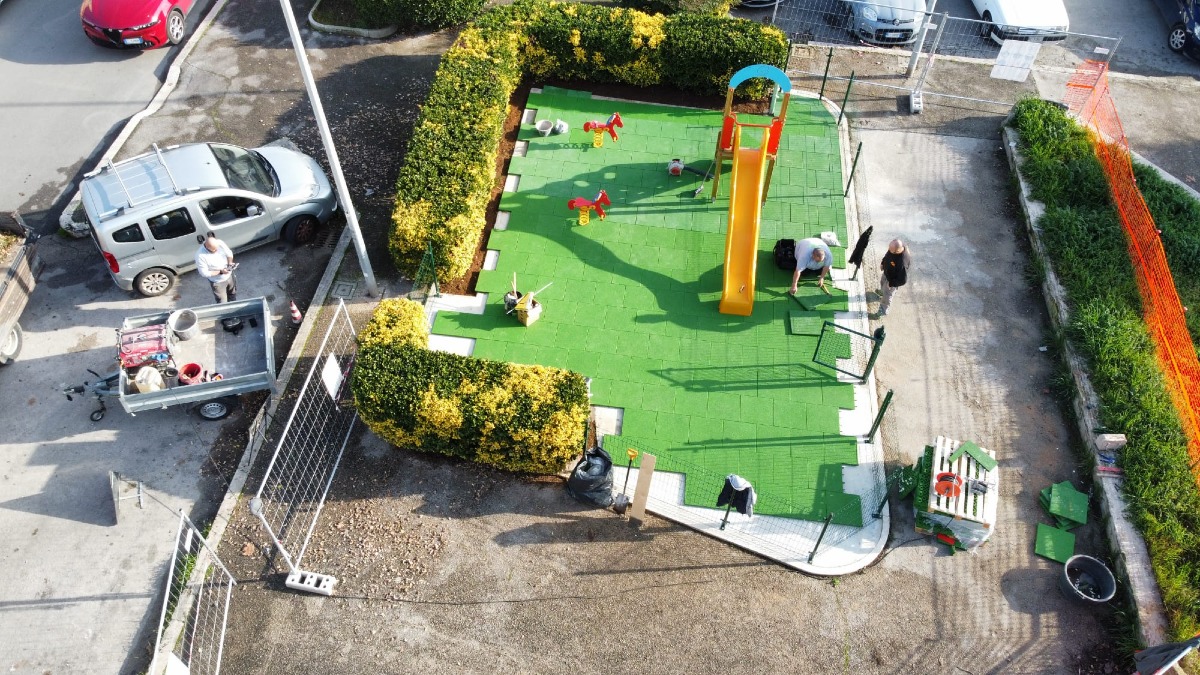 NETTUNO - In dirittura di arrivo i lavori a piazzale Sant’Anna, nel quartiere di Cretarossa.  - 