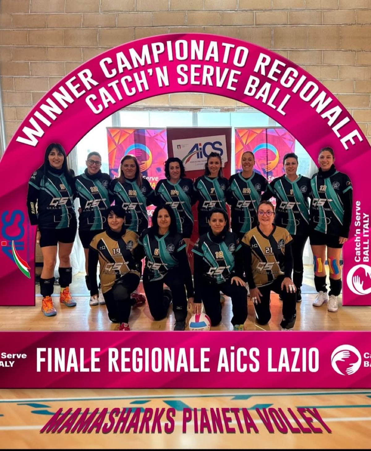 Le Mamasharks conquistano il 1° Campionato Regionale di Catch’n Serve Ball - 