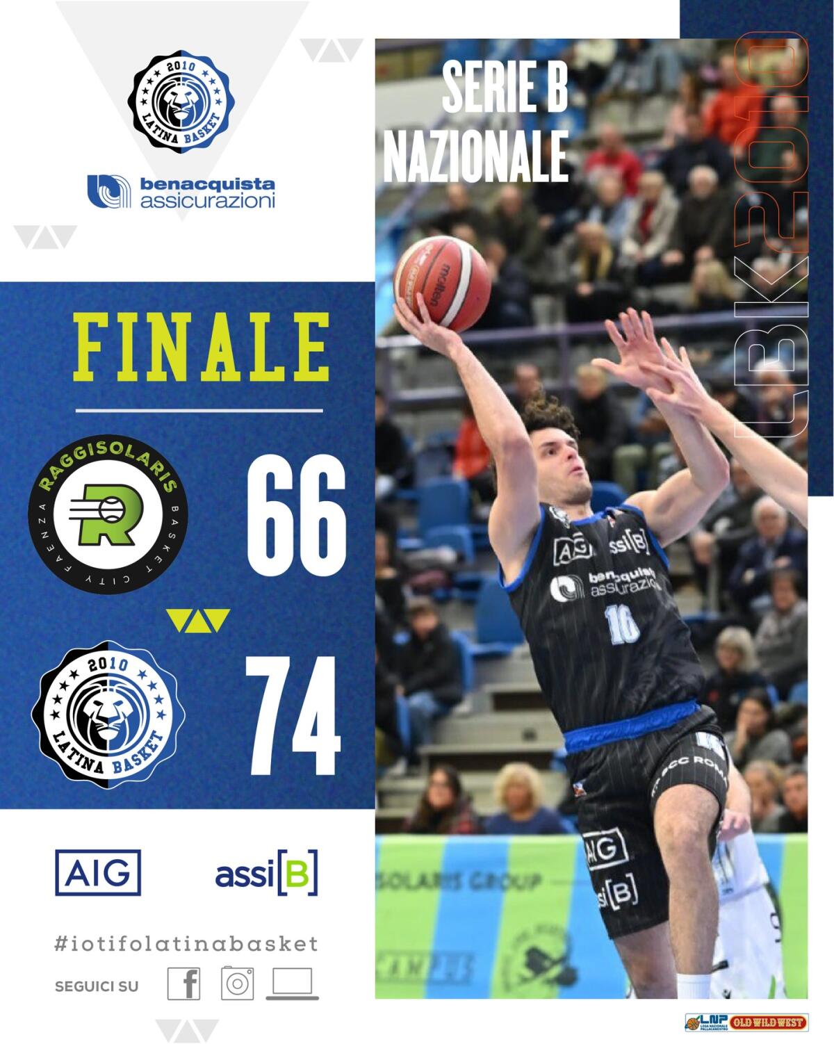 Basket - Latina reagisce e batte Faenza - 