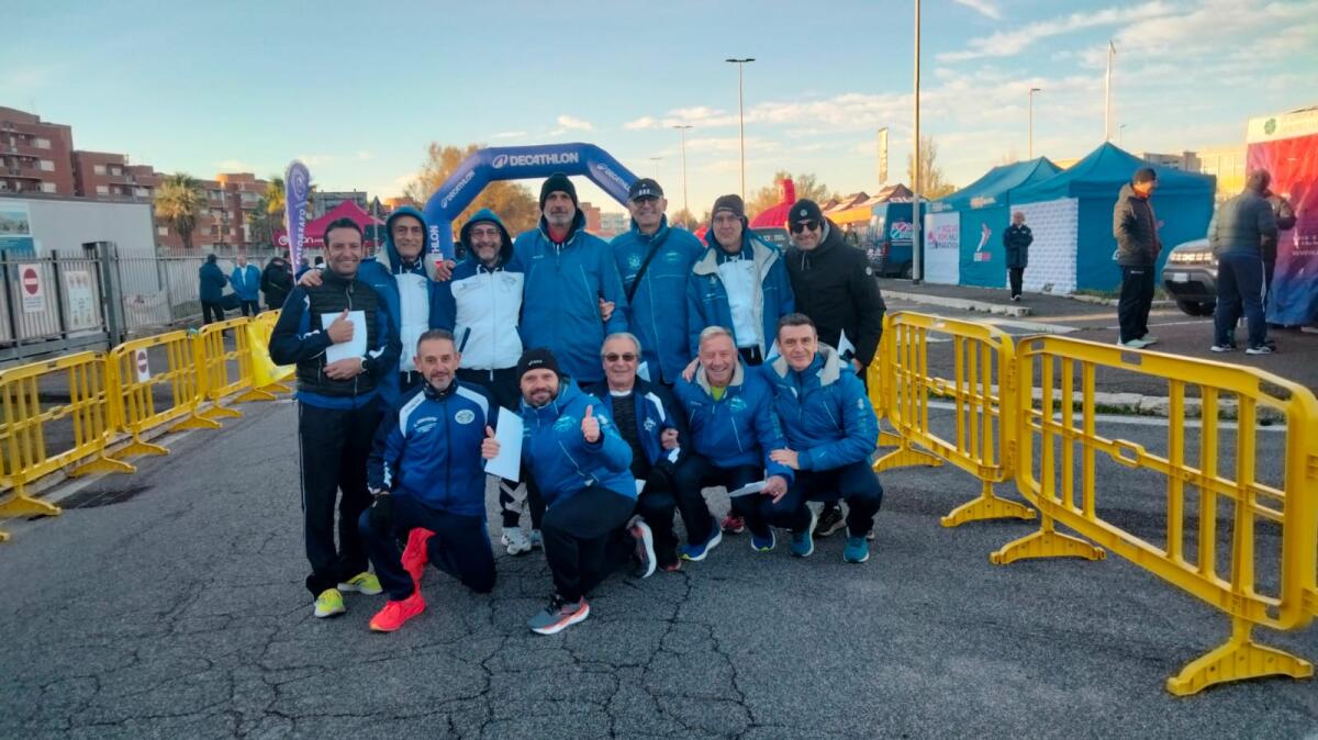 Gli atleti della A.s.d. Podistica Aprilia alla “Fiumicino Half Marathon”. - 