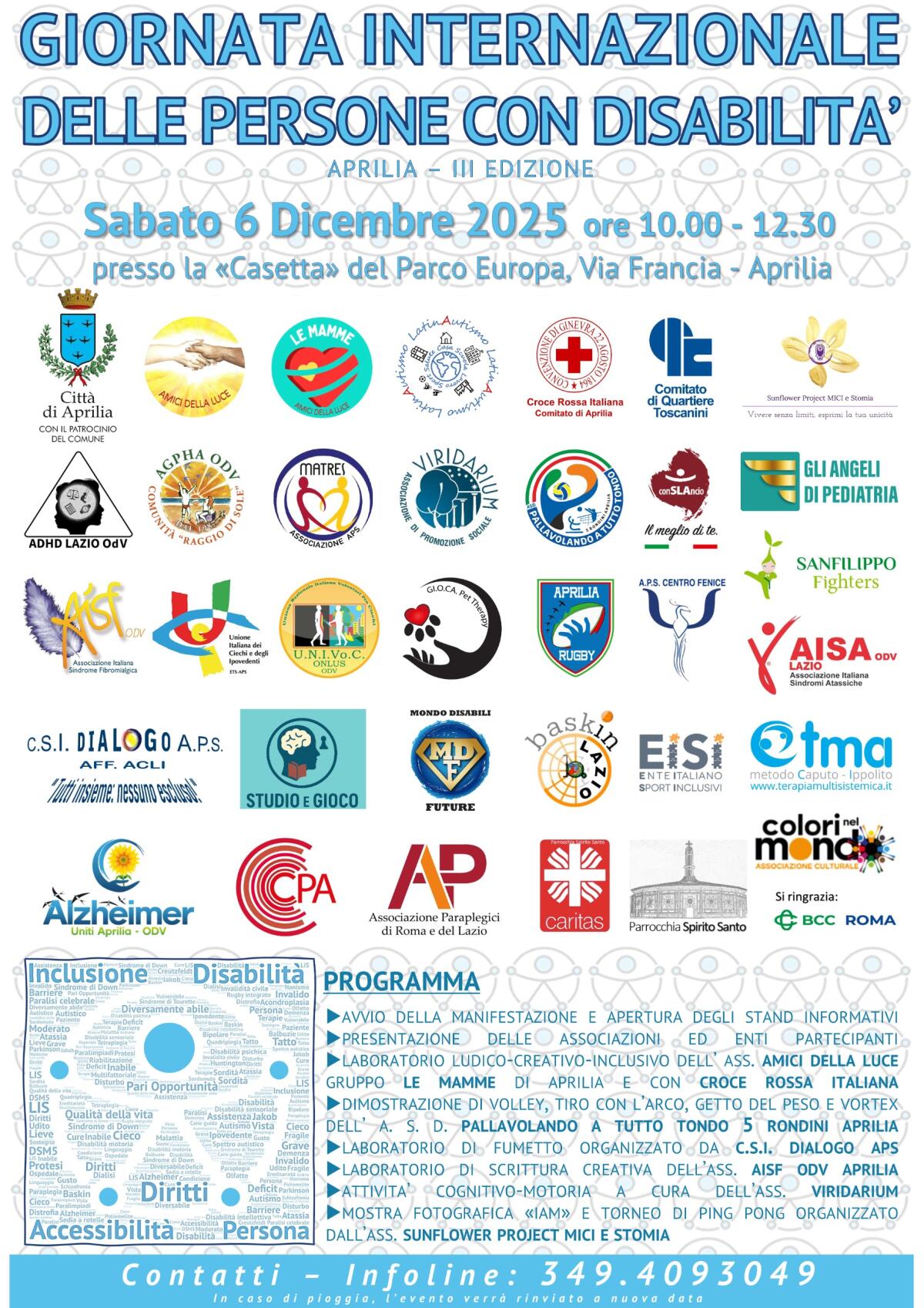 Al Parco Europa di Aprilia un evento per la “Giornata internazionale delle persone con disabilità”. - 