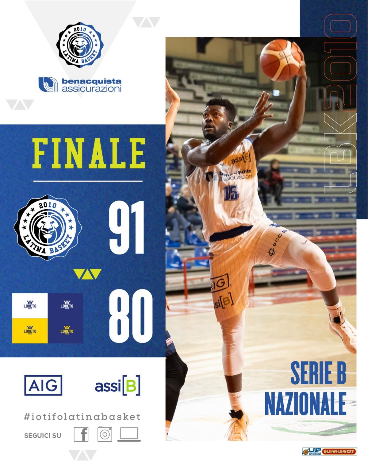 Basket - Latina vince contro Pesaro - 