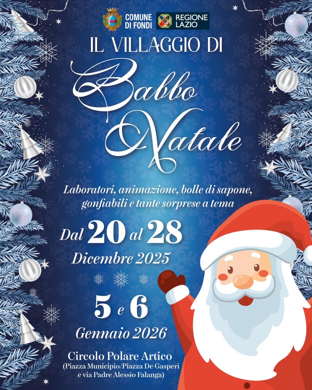 Dal 20 al 28 dicembre a Fondi arriva il “Villaggio di Babbo Natale” - 