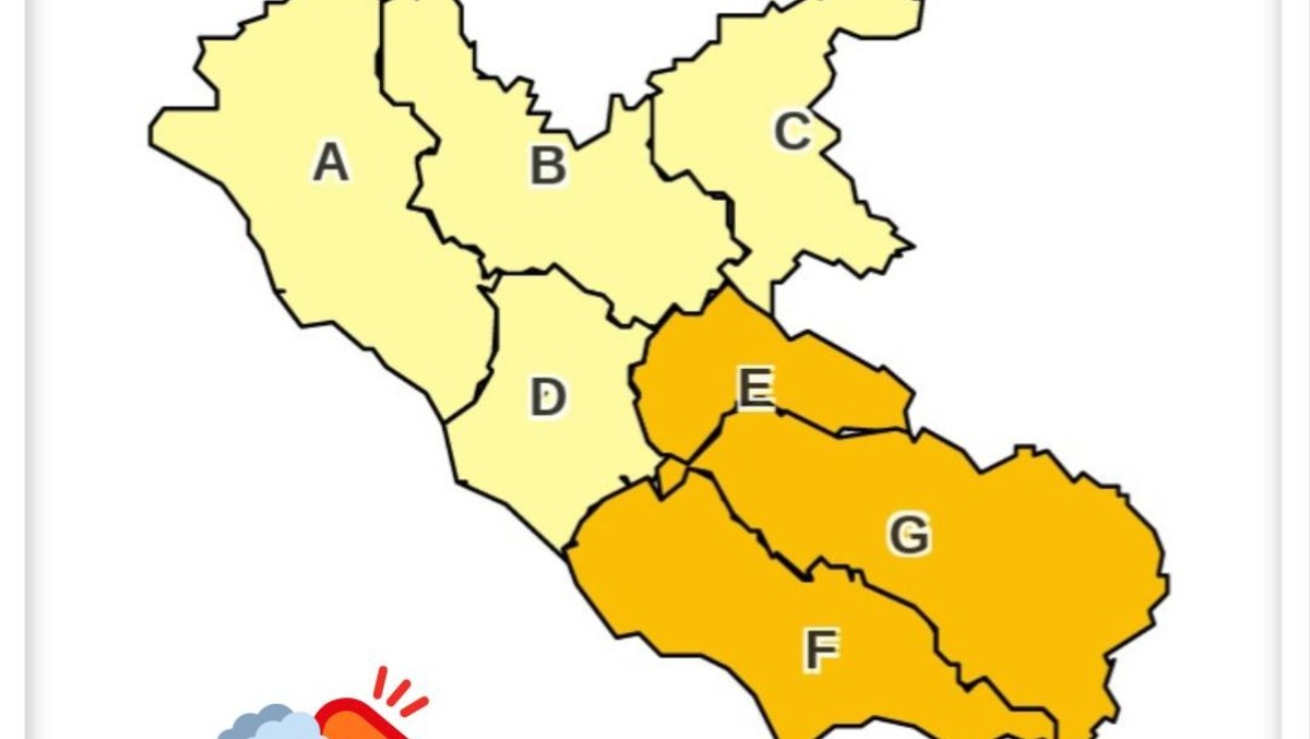 Lazio, allerta arancione dalle prime ore di questo mercoledì e per le successive 12-18 ore. - 