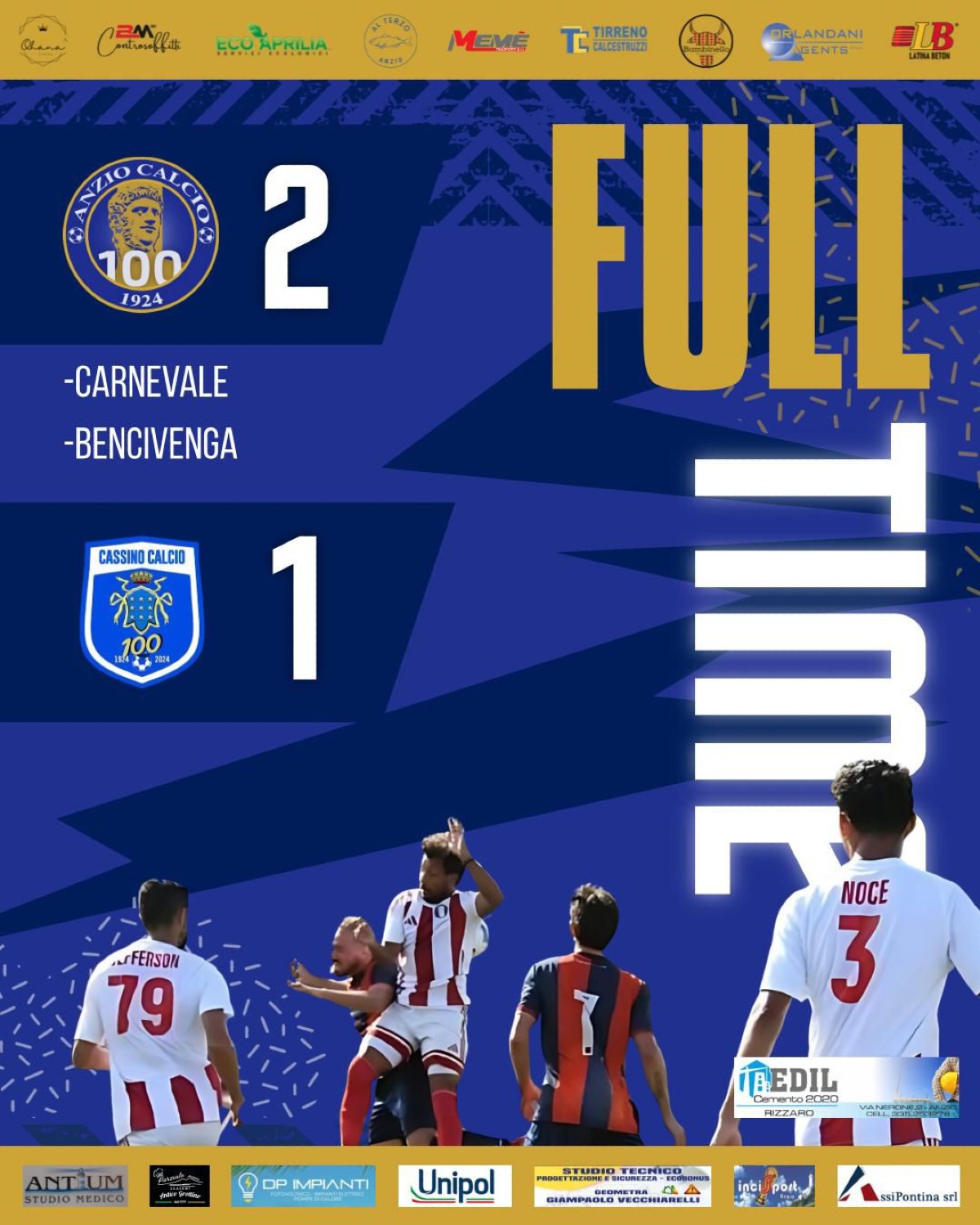 Serie D -  L'Anzio Calcio torna alla vittoria - 