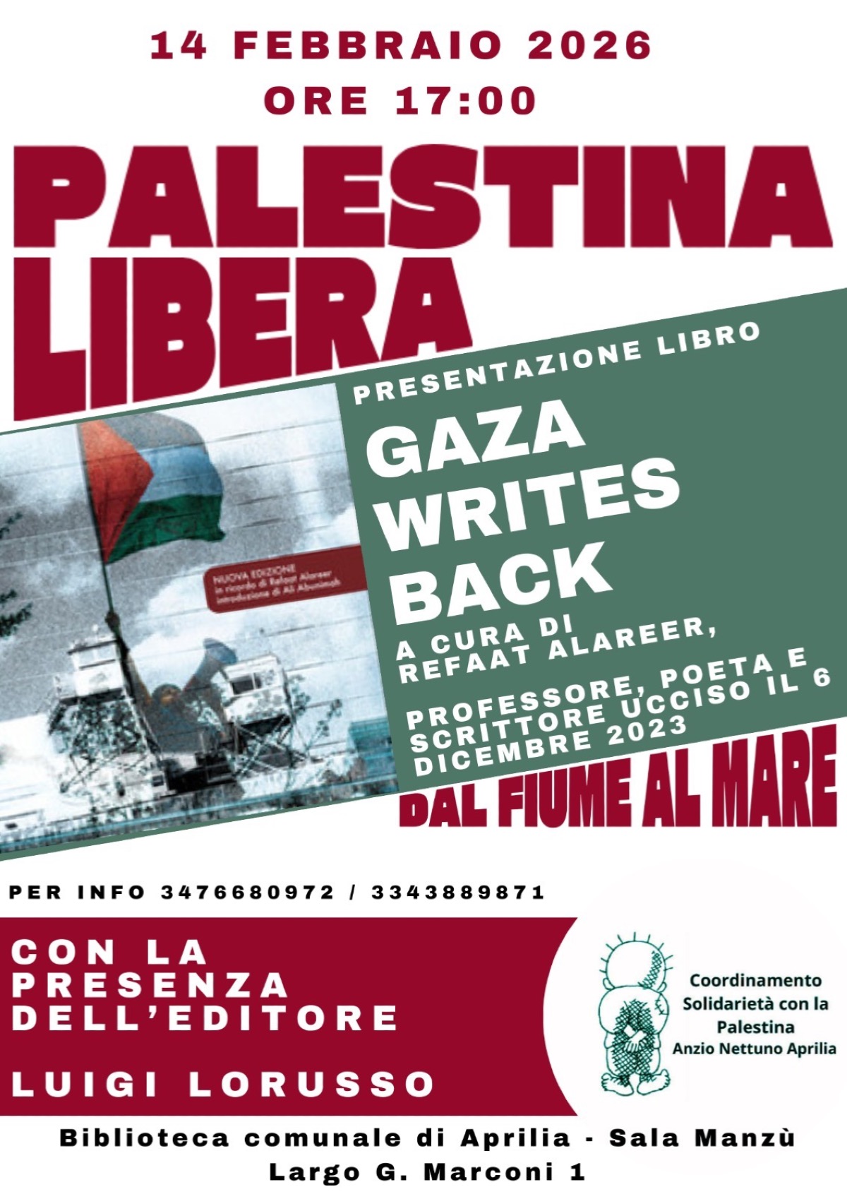 Ad Aprilia un evento di solidarietà per la Palestina  - 