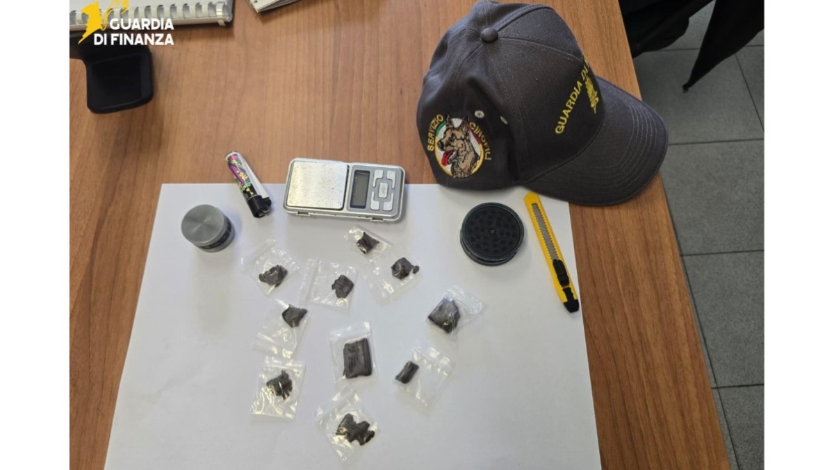 "Jessy" e "Nix" fiutano la droga: la Guardia di FInanza di Formia recupera dosi di hashish  - 