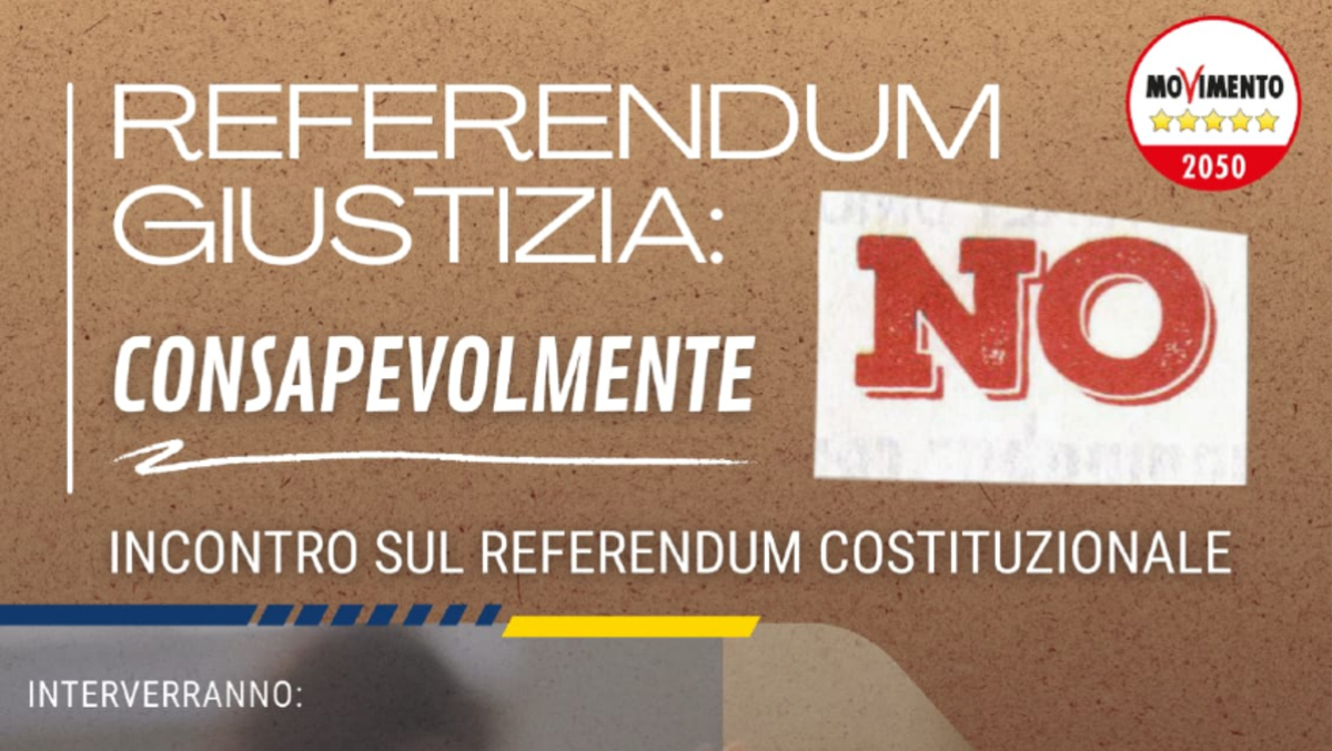 Referendum costituzionale sulla Giustizia: incontro pubblico a Pomezia del Movimento 5 Stelle. - 