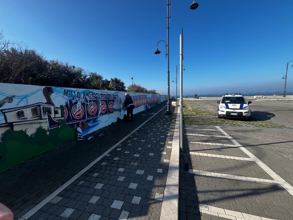 Anzio murale vandalizzato