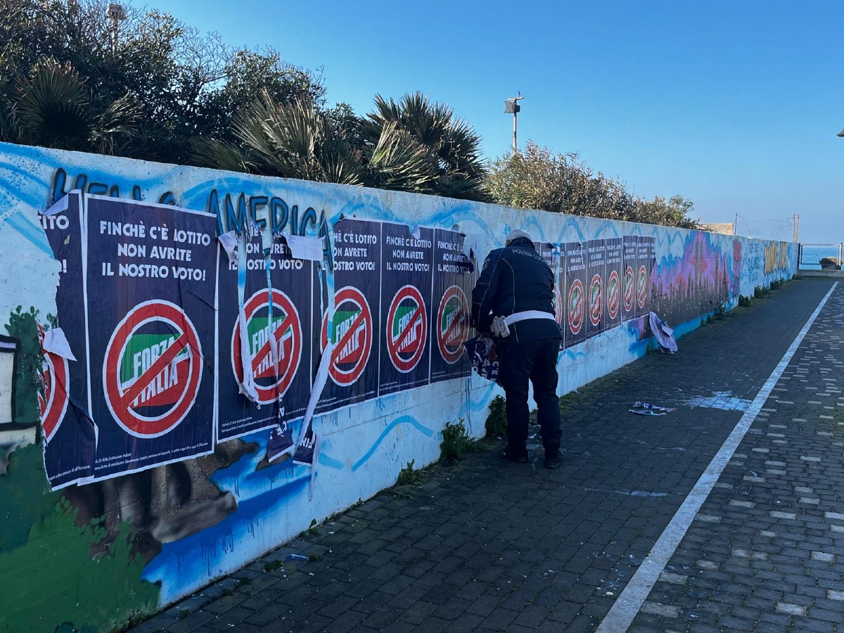 Anzio murale vandalizzato